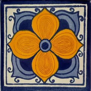 TalaMex Marigold Talavera Mexican Tile