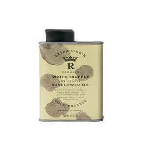 Regalis Cold Pressed White Truffle Oil – Non-GMO Gourmet Finishing Oil in Premium Metal Tin, 350ml