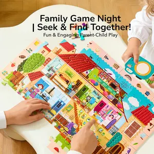 MiDeer Whimsical Room Build & Seek Puzzle 42 Pieces for Kids Ages 3+, Educational & Aesthetic Learning Toys, Hidden Object Jigsaw with Surprise Discovery, Gift for Toddlers & Preschoolers