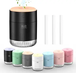 Colorful Mini Humidifier, USB Rechargeable Humidifier, small humidifier, 4 Modes Super Quiet, Humidifiers For Bedroom,Suitable For Travel Office Family  Bedroom-Black