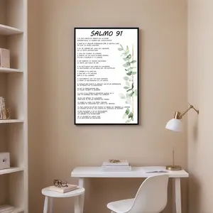 Salmo 91 En Español Bible Verse Wall Art Scripture Psalm 91 Canvas Painting Christian Prayer Room Office Living Room Decor Ready to Hang Poster Artwork 08*12 12*18 16*24 20*30 24*36 Inches Versatile Decor Options