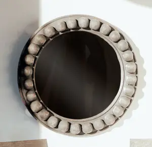 Wood Beaded Mirror