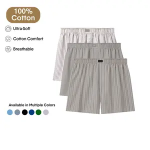Tommy John Men’s Woven Boxer Shorts, 100% Cotton, Breathable Comfort Fit, Tagless Waistband, 3-Pack Tommy John Men’s Woven Boxer Shorts, 100% Cotton, Breathable Comfort Fit, Tagless Waistband, 3-Pack