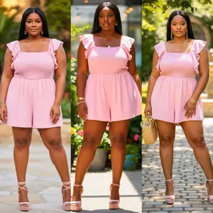 CURVY GIRL Ruffle Arm Romper Size xl-3x NO RETURNS NO EXCHANGES