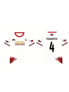 2025/Lightning Cheetah Jersey White Round Neck Short Sleeve Team Member Fashion Casual Sport Breathable T-Shirt
