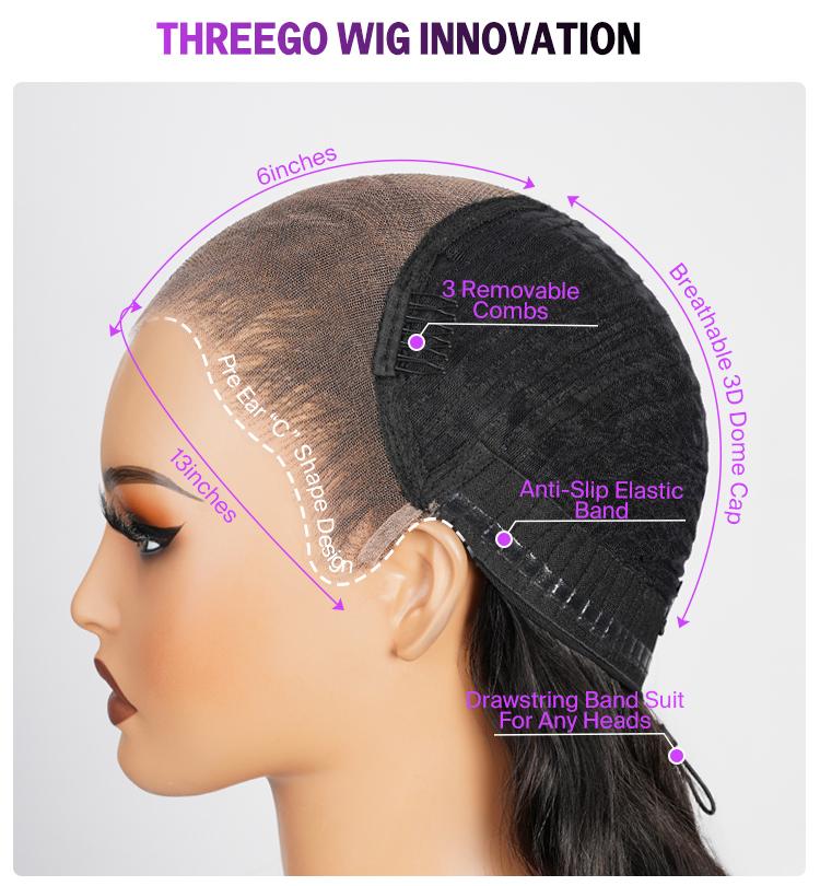 [13x6 GLUELESS WIG] Megalook Body Wave 13x6 Glueless Transparent Lace Frontal Wigs Put On Go Pre-bleached Preplucked Pre-everything Effortless Human Hair Wigs For Beginner Friendly