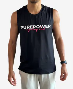 Comfort Men's "Purepower Cycling Club" sleeveless Shirt  Black