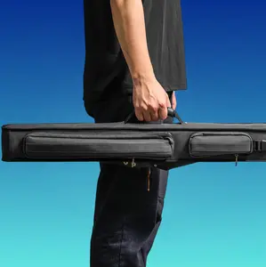 EVO 2x3 Hard Cue Case - Gray | Holds 2 Butts & 3 Shafts, Hard-Shell Synthetic Leather, Velvet-Lined, Accessory Pocket, Adjustable Strap, Reinforced Stitching