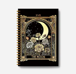 Tarot Card Notebook Journal - The Moon Tarot Notebook, 5.58.3 Tarot Spiral Bound Notebook Aesthetic with 164 Pages,  Journal,  Gifts