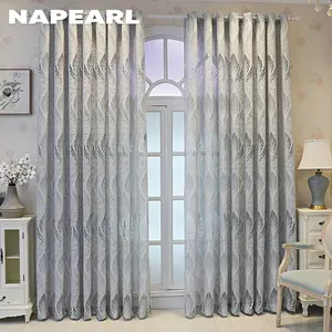 NAPEARL 2 Panels 10-20% Blackout European Jacquard Curtain for Living Room & Bedroom | High-End Embroidered Home Decor