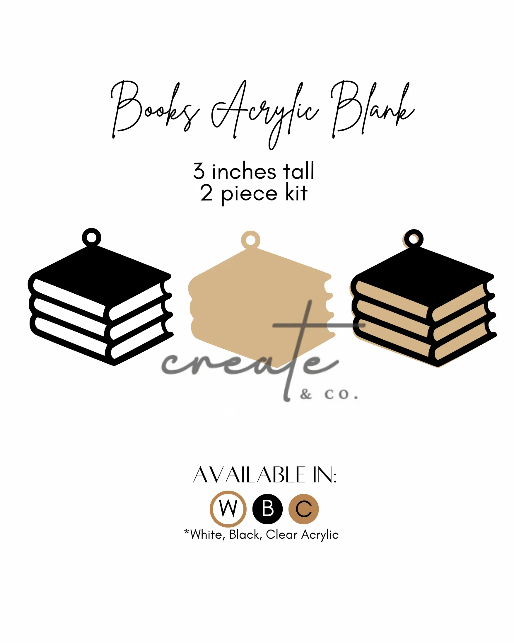 Book Acrylic Blank