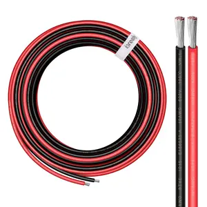 10 Gauge Wire -  30 FT Red & 30 FT Black 10 Gauge Tinned Copper Electrical Wire  for Solar Panel  Audio Automotive Trailer Marine Harness Wiring 10AWG 30Ft