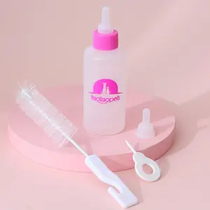 Pet Milk Bottle 60ML Small Silicone Feeding Bottle for Kittens, Puppy Feeding Bottle, Baby Animal Formula Dispenser, Safe & Durable Design