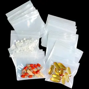 100 Packs Pill Bags 6 mil Sturdy 3x2.75 inch Pill Pouches BPA Free Seal Waterproof Handy Reusable Pill Bags for Travel Small Plastic Bags for Pill Organizer, Jewelry and Small Craft Pieces