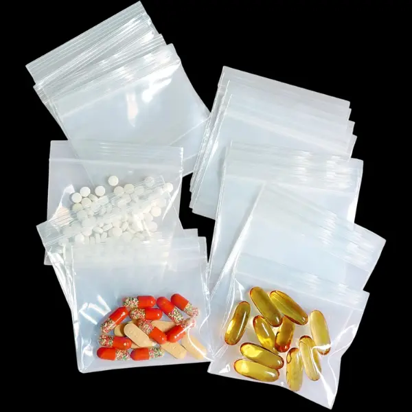 100 Packs Pill Bags 6 mil Sturdy 3x2.75 inch Pill Pouches BPA Free Seal Waterproof Handy Reusable Pill Bags for Travel Small Plastic Bags for Pill Organizer, Jewelry and Small Craft Pieces