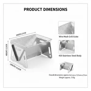 Portable outdoor smoke-free barbecue , Rust Resistant detachable and easy to clean kitchen supplies steamer kitchen accessories griddle tabletop mini asador portatil rack grill flip cooker affordable parrilla bbq backyard party Charcoal