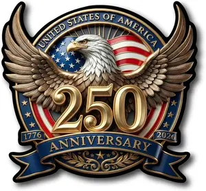 2PCS 250th Anniversary USA Car Decal Sticker Patriotic 4th of July Decorations 1776-2026 Vinyl for Car, Truck, Window, Laptop, 250 Years American Independence Bumper Stickers summerwins