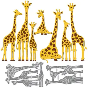 Giraffe Animal Series Metal Cutting Dies, Durable Handmade Craft Dies for Card Making, Scrapbooking, Journal Decoration, DIY Crafts