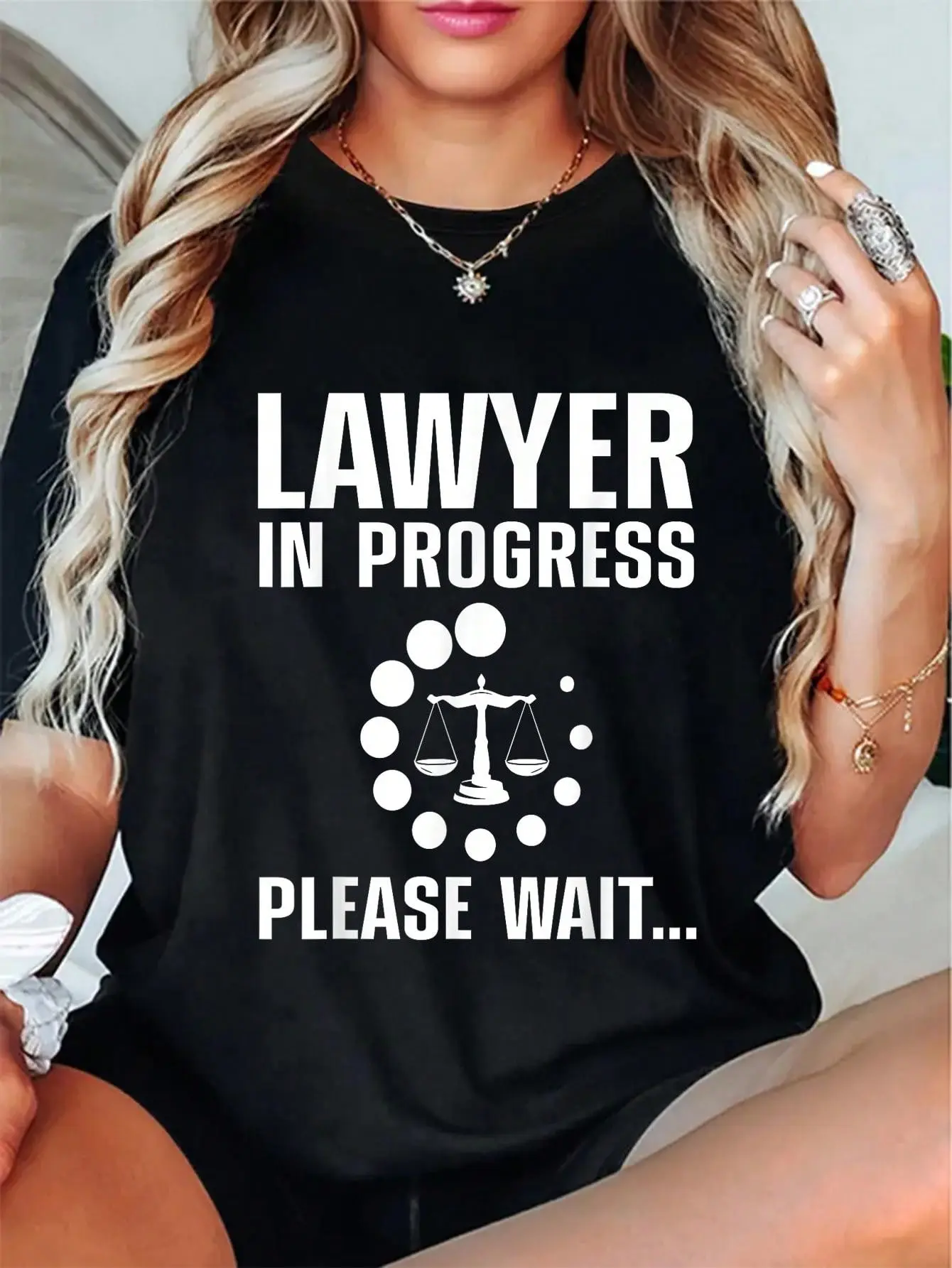 100% Cotton Funny Law Student Art Men Women Lawyer Law School Bar Exam T-Shirt