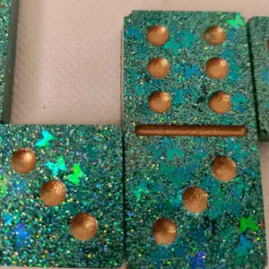 Teal and Copper Dominoes