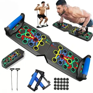 【Upgraded Version】 Push up Board, Push-up Board Training Set,28 Holes Home Push-up Training Board, Pull Bar, Chest Muscle Abdominal Muscle Training Equipment for Men & Women, Fitness Enthusiasts, Upper Body Strength, Portable Design, Ab Workout Machine