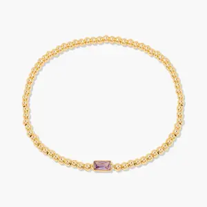Kylie Birthstone Bracelet in Gold by Brook and York