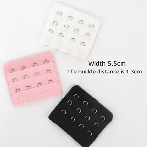 Small four-breasted bra with an extended buckle, three-row four-buckle extended with 5.5cm