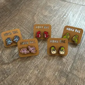 Cretaceous Cuties: Hand-Painted Dino Earrings