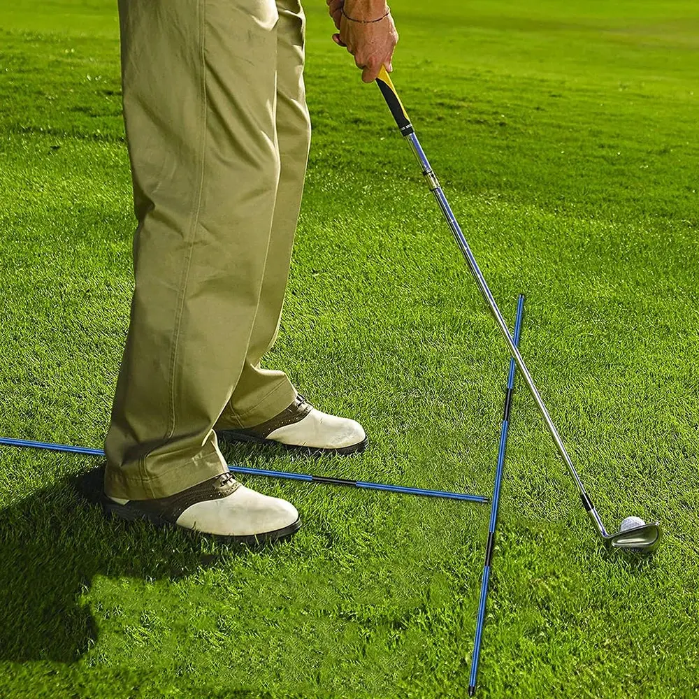 Golf Alignment Sticks 2-Pack, Collapsible Fiberglass Rods, Lightweight Golf Hitting Aid for Beginners, Swing and Putting Practice Equipment, Golf Practice Equipment