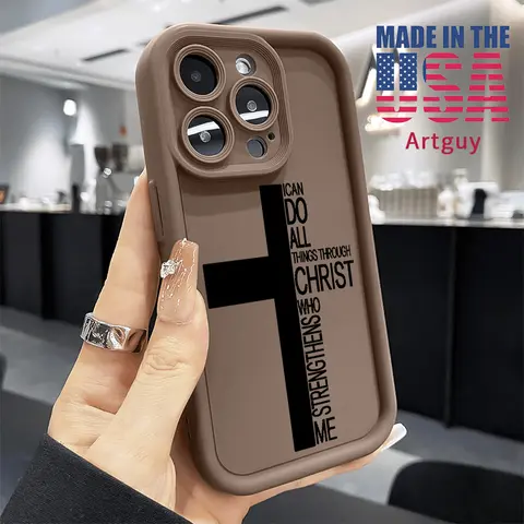 Soft Silicone iPhone Casing - Multi-Model Cellphone Cover for iPhone 16,16E,15 Pro Max Plus,14,13,12,11,X,XR - Rugged,Durable,Shockproof,Anti-Scratch,Trendy Letter Cross Design Handheld Devices Accessory with Raised Lips Protection for Gifting
