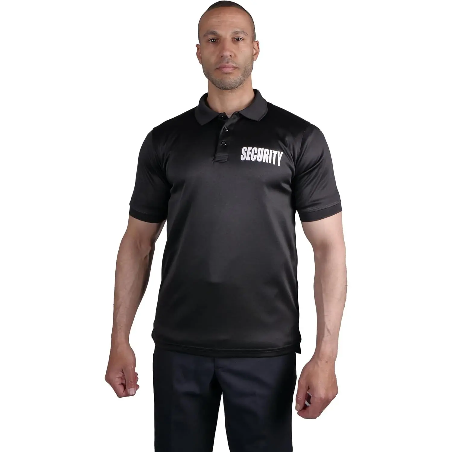 Men's Tactical Duty Uniform Polo Shirt - 100% Polyester, Lightweight, Breathable, Short Sleeve, Pocket with 2 Pen Holders, Vent, Reinforced Stitches, Button, Multi-Size, Small, Large Tops