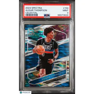 2023 Panini Spectra Rookies Ausar Thompson #156 Celestial Prizm /125 (RC) PSA 9