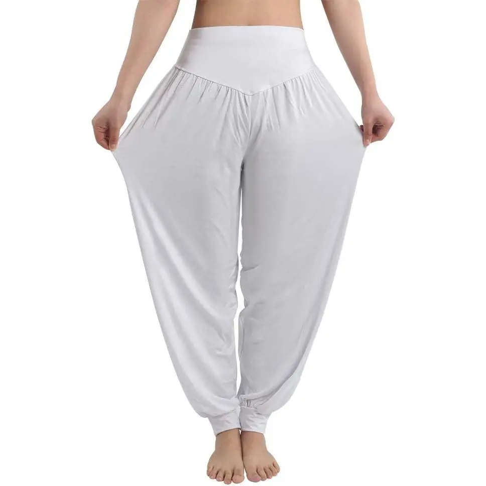 Women's Plus Size Boho Harem Pants, Loose-fitting Breathable Rayon Trousers for Yoga, Lounging, and Gym, Plus Size Fashion, Boho Style