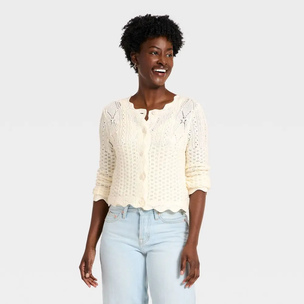 Universal Thread Women's Western Crafted Cardigan - Layering Knitwear
