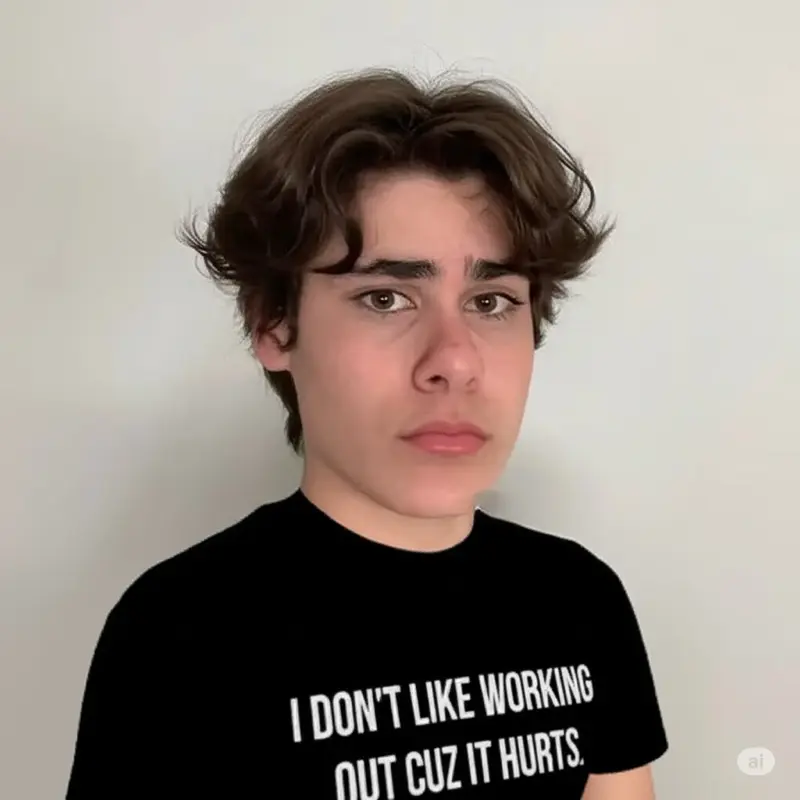I Don't Like Working Out Cuz It Hurts - Black T-Shirt with Text Design COOKIEKING COOKIEVERSE
