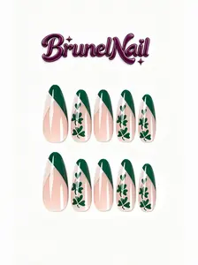 clover Nail Art,Nail Art,Fake Nails