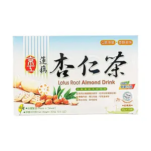 KINGKUNG Reduced Sugar Lotus Root Almond Tea Powder - Healthy Instant Drink Mix (10 Sachets x 30g)
