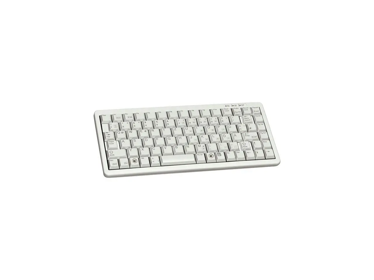 Cherry 11" Ultra-Slim Keyboard w/ 86-Key Layout and USB & PS/2 Connectors - Gray