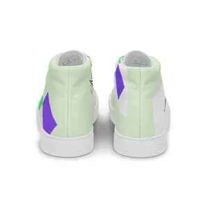 Women's Padded High-Top Canvas Trainers, Breathable Closed Casual Footwear for Walking