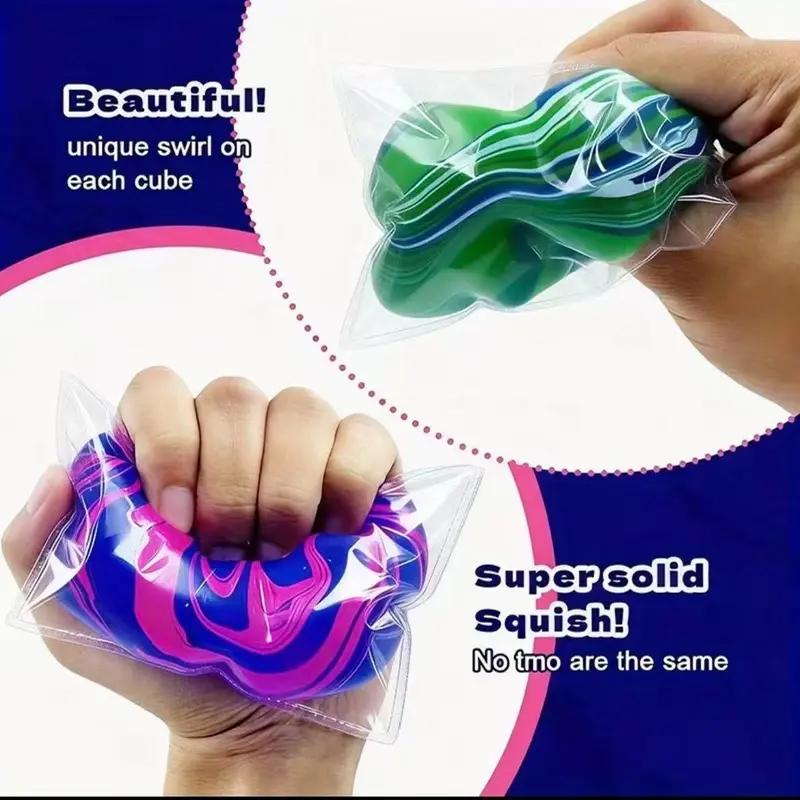 Same Pattern Ice Cube Squeeze Toy, Stress Relief Cubic Block, Maltose Squeeze Fun, Perfect for Relaxing Moments