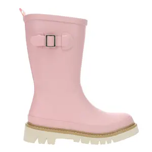 Corkys Womens Make A Splash Rain Casual Boots Mid Calf Low Heel 1-2" - Pink Corkys Womens Make A Splash Rain Casual Boots Mid Calf Low Heel 1-2" - Pink