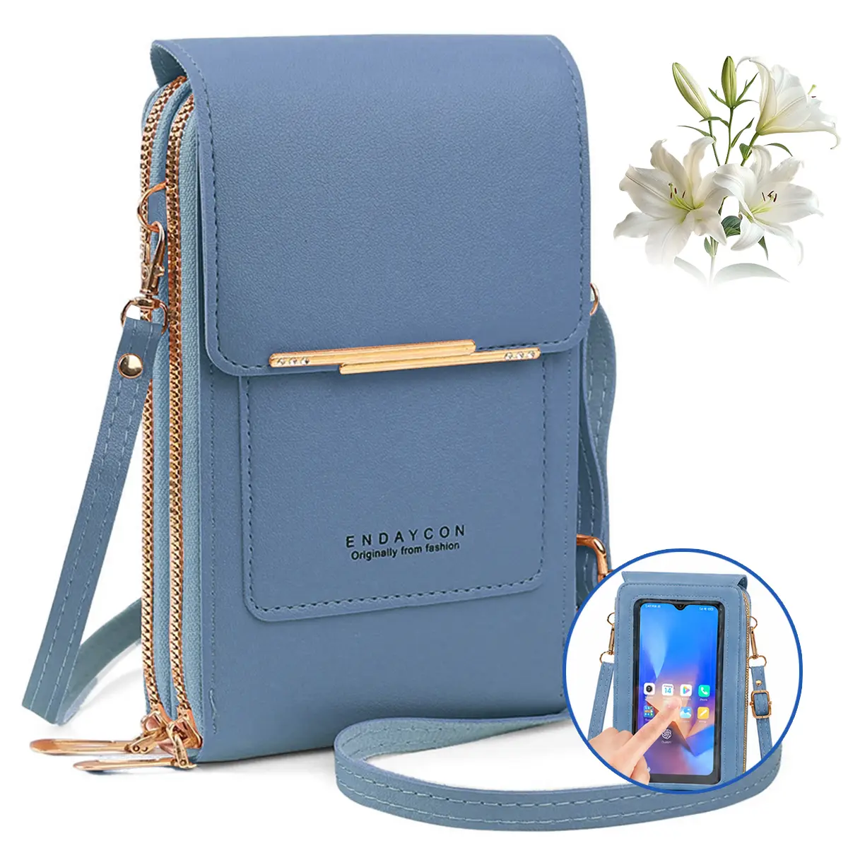 Women's Touch Screen Mobile Phone  Bag 2026 New Fashion Key Change Bag,You can reply to the message without taking out your phone.Sensitive touchscreen, waterproof PU leather, durable, suitable for various occasions.