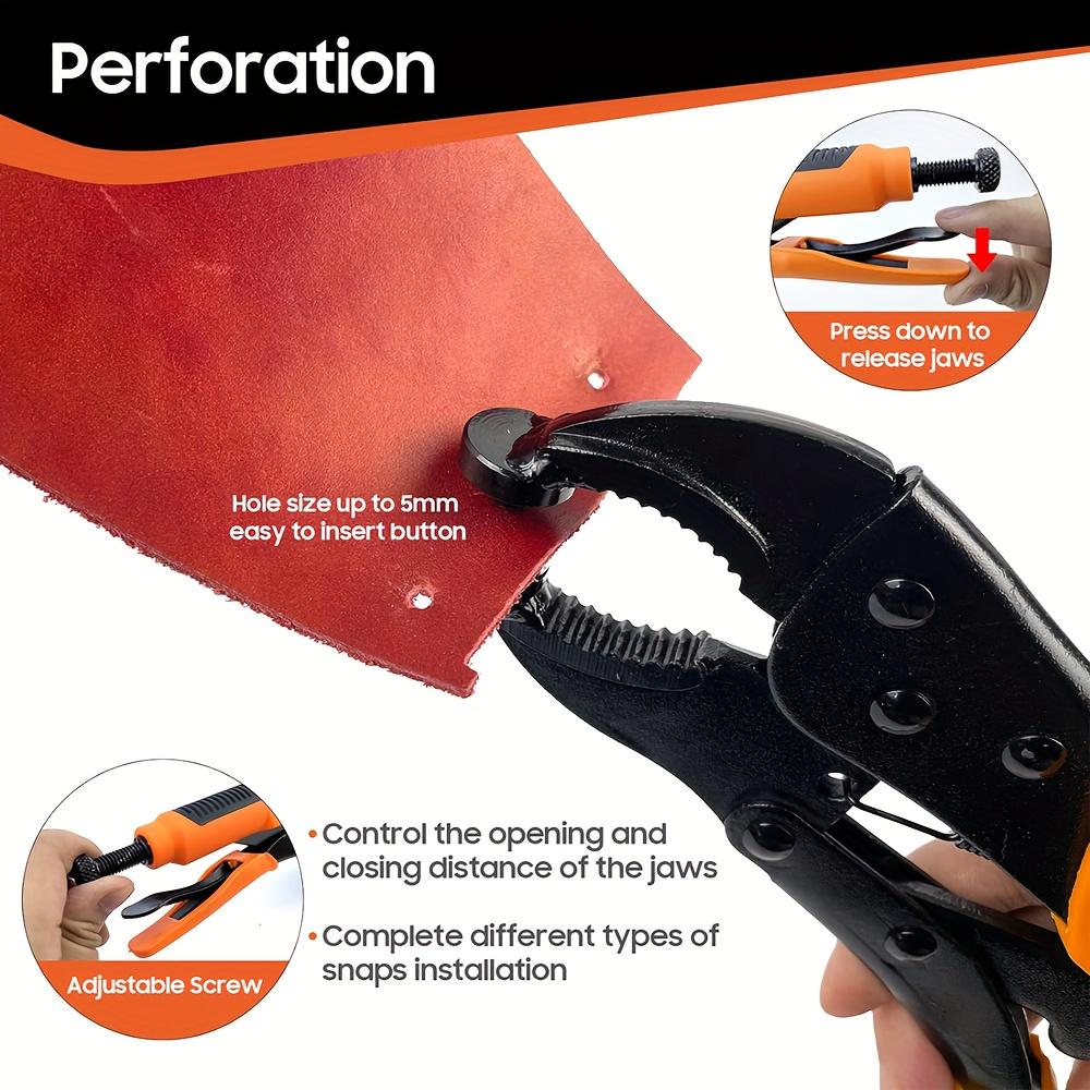 Heavy Duty Snap Fastener Tool, Snap Setter Tool with 100 Sets 4 Color Boat Cover Snaps, Snap Repair Kit, Repairing Boat Covers, Canvas, Fabric, Tarps