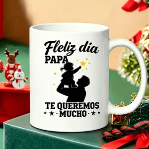 Taza Regalo para Papá Feliz Día del Padre Te Queremos Mucho Feliz Día Papa Mug Regalo Original para Papá
