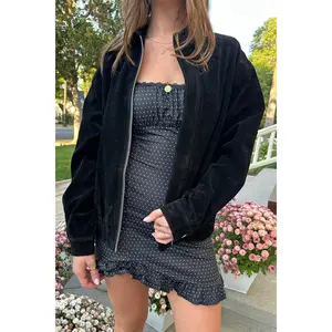 Faux Suede Bomber Jacket