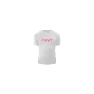 "Fear God" Compression Shirt (White x Pink)