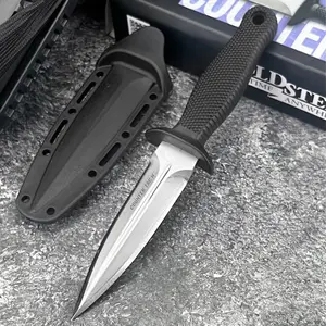 TAC Compact Jungle Fixed Blade Knife with Sheath, High-Hardness Blade Camping Outdoor Knife, EDC, Survival Fishing Cutting Tool, 5Cr13Mov Blade, Nylon Fiber Handle, Outdoor Camping Knives