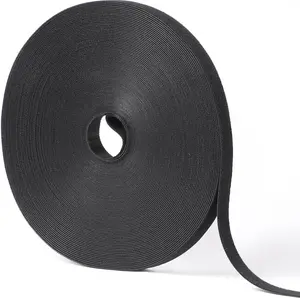 1/2In X 100Ft Hook and Loop Roll | Double-Sided Strips, Self-Gripping Straps | Reusable Multi-Purpose Wrap Fasteners for Home, Office, Data Center, and More QTBLY
