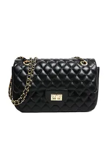 Women's Casual Argyle Letter Pattern Small Square Bag, Korean Fashion Shoulder Crossbody Chain Bag, Adjustable Strap, All Seasons, Casual Trendy Purse