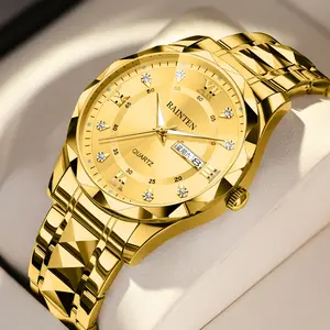 Luxury Quartz Watch - Stainless Steel Band, Water Resistant 30M, Fashion Analog Wristwatch for Men Women Perfect Gift for Christmas, Birthdays, Valentine’s Day, Father’s Day & Special Occasions-718